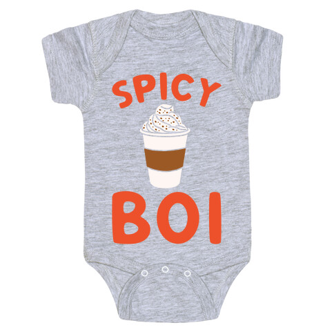 Pumpkin Spice Spicy Boi White Print Baby One-Piece