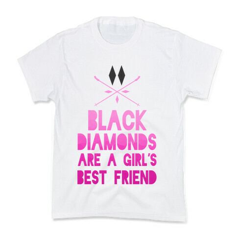 Black Diamonds are a Girl's Best Friend Kids T-Shirt