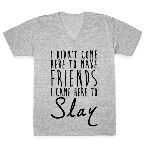 I Didn't Come Here To Make Friends V-Neck Tee Shirt