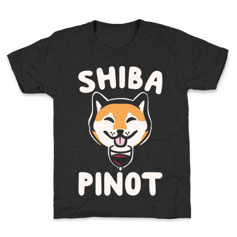 Shiba Pinot White Print Kids T-Shirt