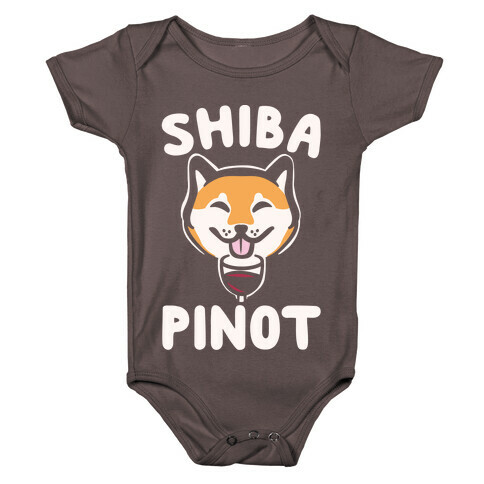Shiba Pinot White Print Baby One-Piece