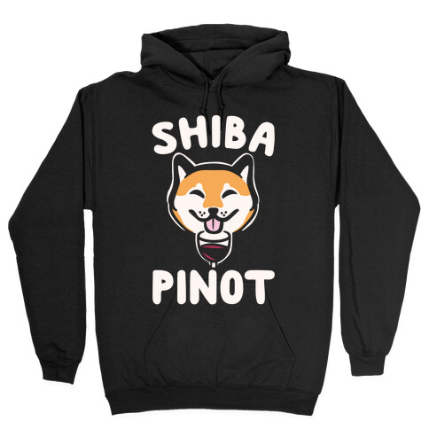 Shiba Pinot White Print Hooded Sweatshirt