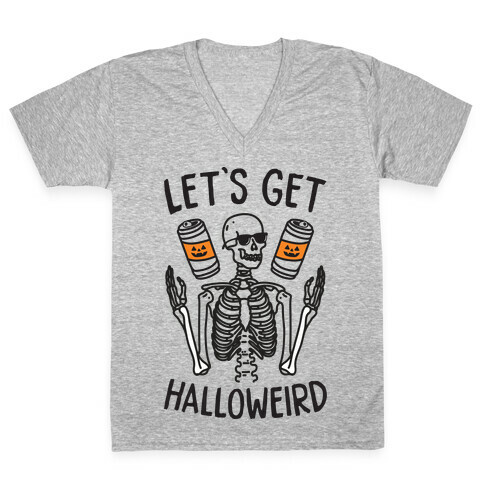 Let's Get Halloweird V-Neck Tee Shirt