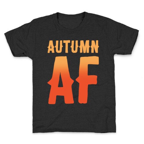 Autumn Af White Print Kids T-Shirt