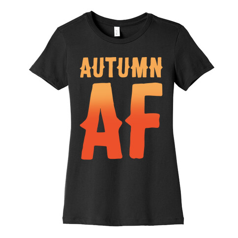 Autumn Af White Print Womens T-Shirt