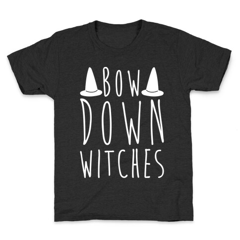 Bow Down Witches Parody White Print Kids T-Shirt