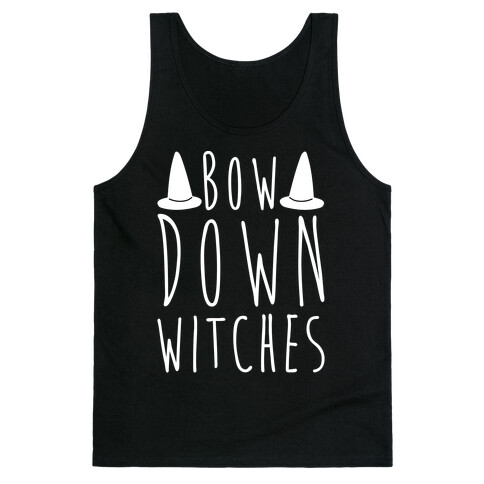 Bow Down Witches Parody White Print Tank Top