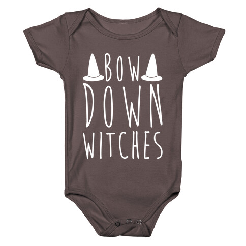 Bow Down Witches Parody White Print Baby One-Piece