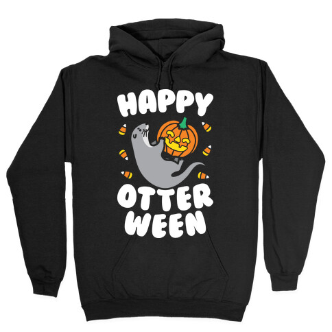 Happy Otterween (White) Hooded Sweatshirt