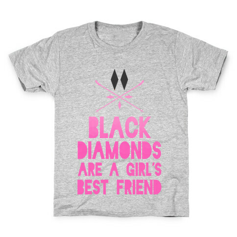 Black Diamonds are a Girl's Best Friend Kids T-Shirt