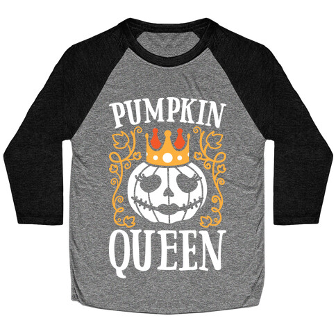 Pumpkin Queen (White) Baseball Tee