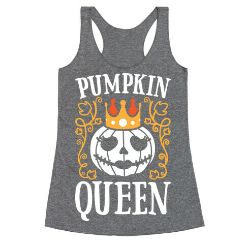 Pumpkin Queen (White) Racerback Tank Top