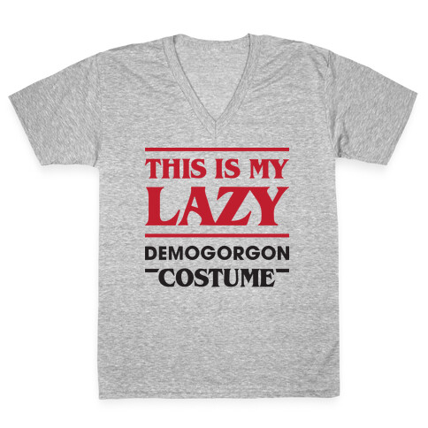 This Is My Lazy Demogorgon Costume V-Neck Tee Shirt