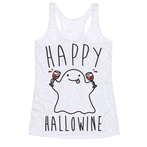 Happy Hallowine Racerback Tank Top