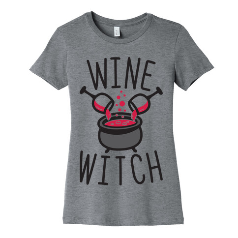 Wine Witch Womens T-Shirt