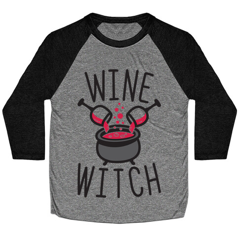 Wine Witch Baseball Tee