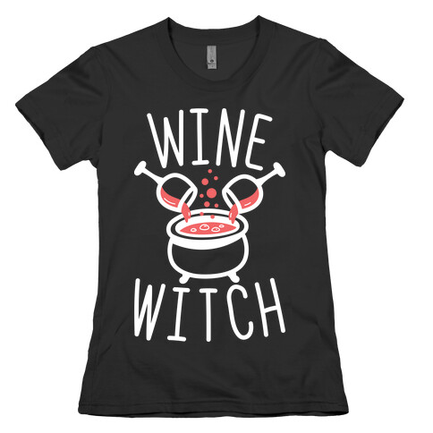 Wine Witch (White) Womens T-Shirt