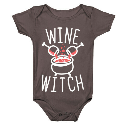 Wine Witch (White) Baby One-Piece