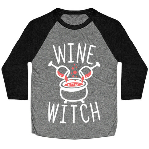 Wine Witch (White) Baseball Tee