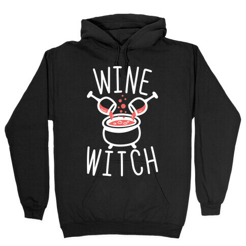 Wine Witch (White) Hooded Sweatshirt