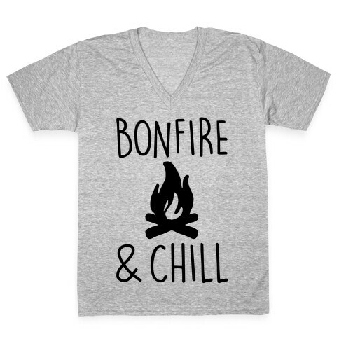 Bonfire & Chill V-Neck Tee Shirt