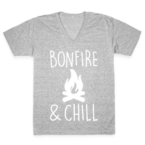 Bonfire & Chill V-Neck Tee Shirt