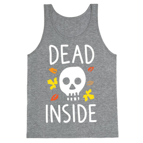 Dead Inside Autumn Skull (White) Tank Top