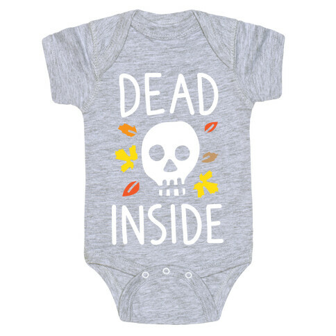 Dead Inside Autumn Skull (White) Baby One-Piece