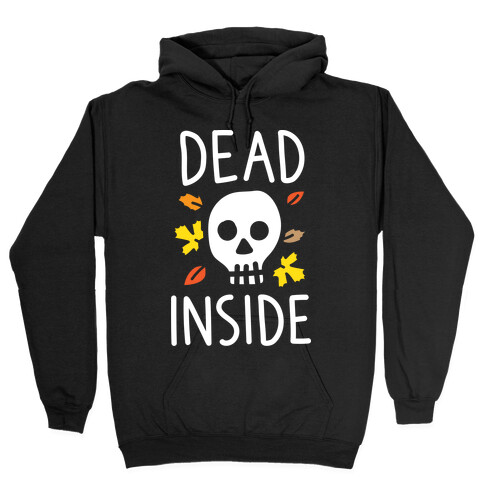 Dead Inside Autumn Skull (White) Hooded Sweatshirt