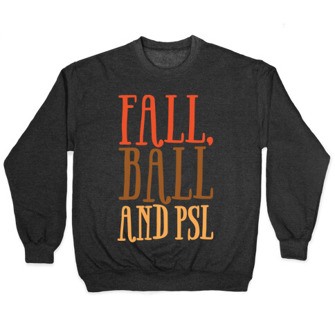 Fall Ball and Psl White Print Pullover