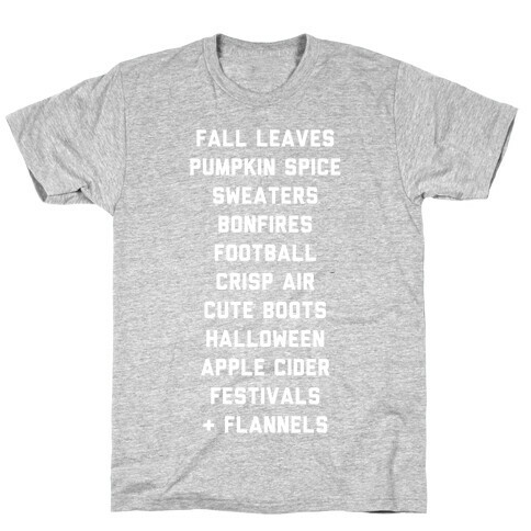 Fall Bucket List T-Shirt
