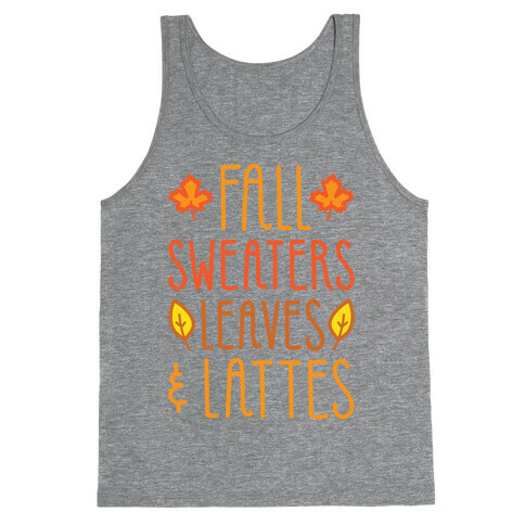 Fall Sweaters Leaves & Lattes Tank Top