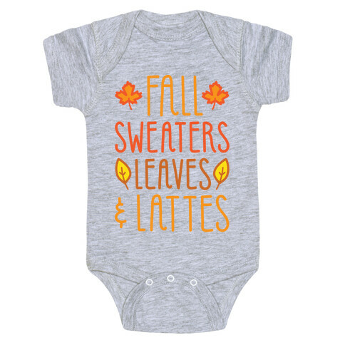Fall Sweaters Leaves & Lattes Baby One-Piece