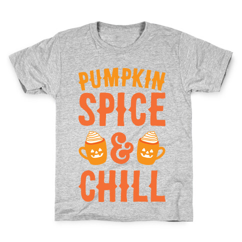 Pumpkin Spice & Chill (White) Kids T-Shirt