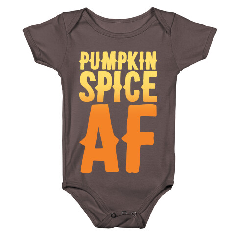 Pumpkin Spice Af White Print Baby One-Piece