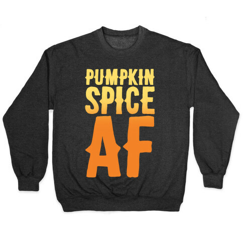 Pumpkin Spice Af White Print Pullover