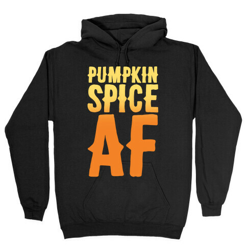 Pumpkin Spice Af White Print Hooded Sweatshirt