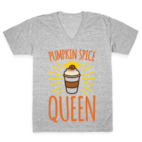 Pumpkin Spice Queen V-Neck Tee Shirt