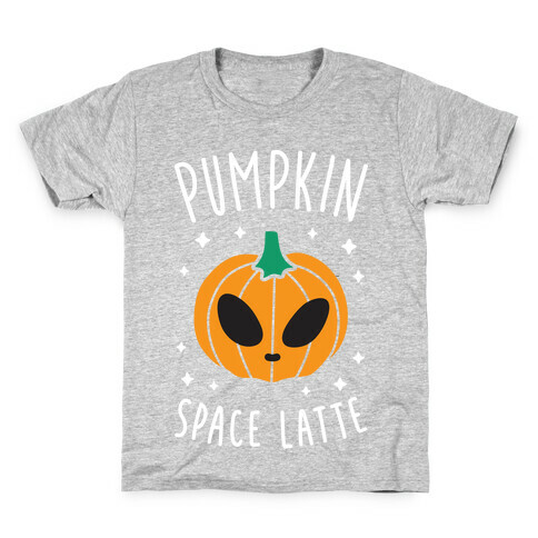 Pumpkin Space Latte (White) Kids T-Shirt