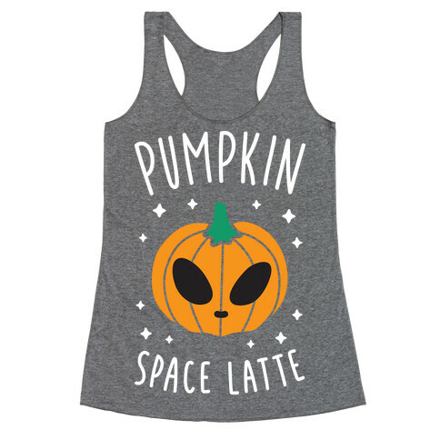 Pumpkin Space Latte (White) Racerback Tank Top