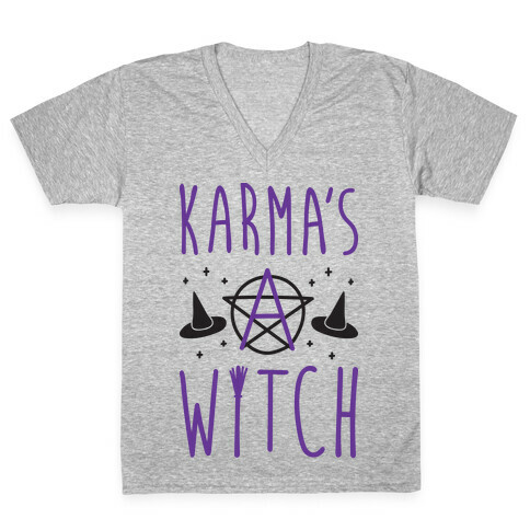 Karma's A Witch V-Neck Tee Shirt