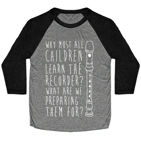 Learn The Recorder Baseball Tee