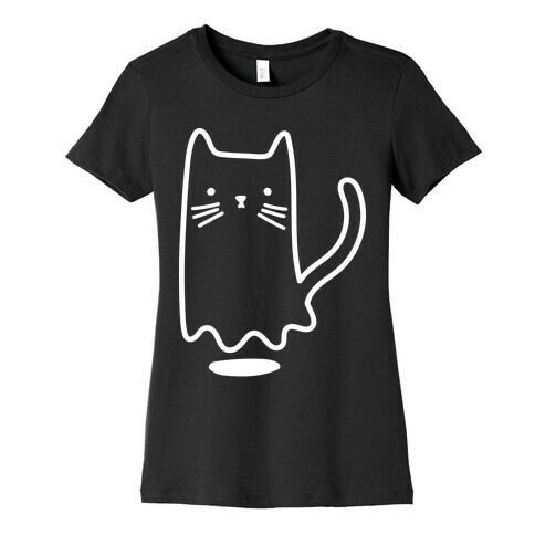 Ghost Cat (White) Womens T-Shirt