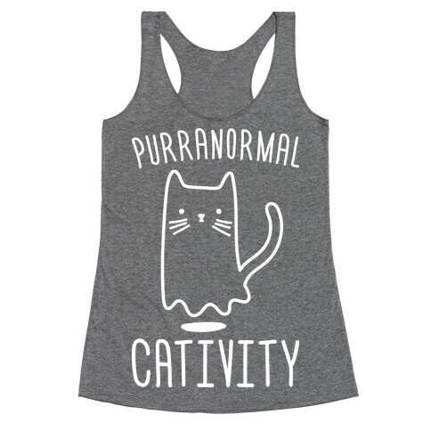 Purranormal Cativity (White) Racerback Tank Top