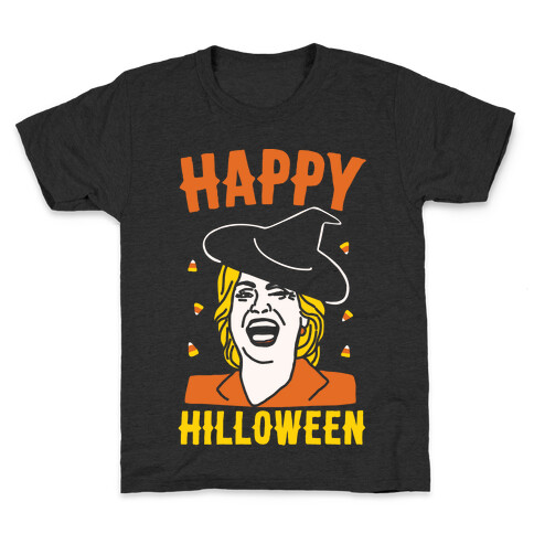 Happy Hilloween White Print Kids T-Shirt