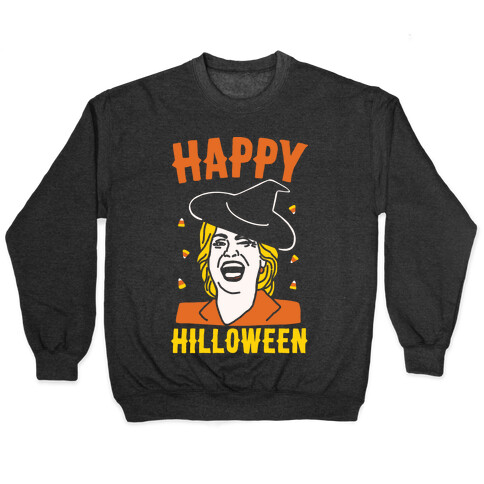 Happy Hilloween White Print Pullover