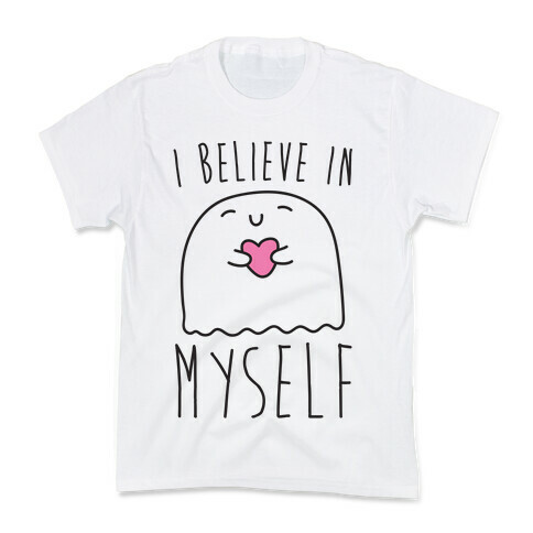 I Believe In Myself Ghost White Print Kids T-Shirt