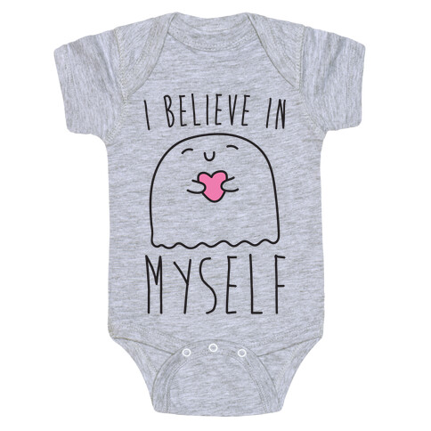 I Believe In Myself Ghost White Print Baby One-Piece