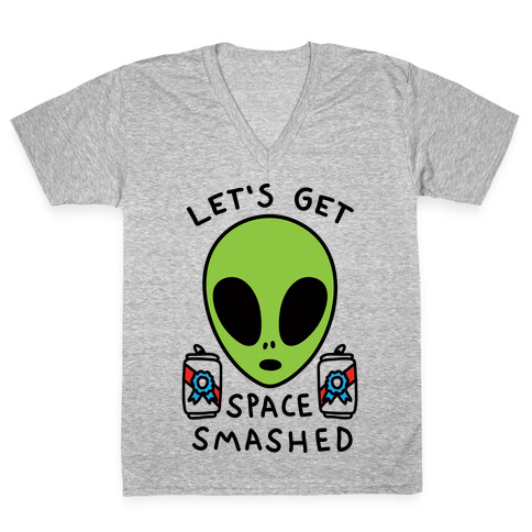 Let's Get Space Smashed V-Neck Tee Shirt