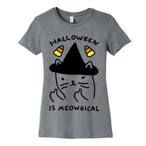 Halloween Is Meowgical Womens T-Shirt